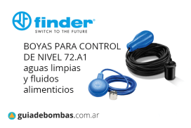 FINDER <br>Regulador de nivel por flotador72.A1 para líquidos alimenticios y agua potable