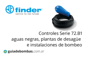 FINDER <br>Regulador de nivel para aguas negras. Serie 72.B1