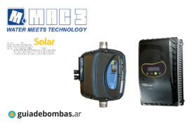 Accione su bomba sumergible con <br>ENERGIA SOLAR MAC3